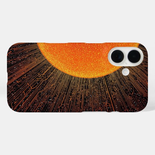Cybernetic Sun Circuit Board Phone Case (Rückseite (Horizontal))
