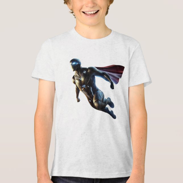 Cybernetic Superhero Tri-Blend Shirt (Vorderseite)
