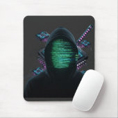 Cybernetic Tech Fusion - Neon Katana & CPU Circuit Mousepad (Mit Mouse)