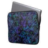 cybernetische Venen in blau und grün: Laptopschutzhülle (Vorderseite Links)