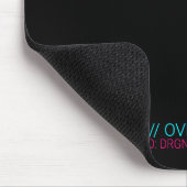 Cybernetischer Drache Neon Glitch Gaming-Mauspad Mousepad (Ecke)
