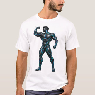 Cybernetischer Körperbildner - Futuristische Neon- T-Shirt