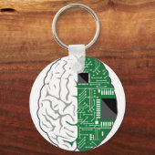 Cybernetisches Gehirn Schlüsselanhänger (Vorderseite)