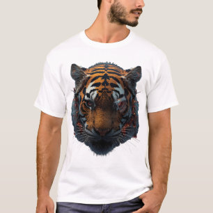 Cybernetisches Tiger-Grafik-T-Shirt T-Shirt