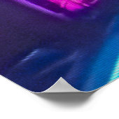 Cyberpunk 2049 Neon City Landscape Sci-Fi Poster (Ecke)