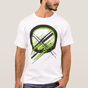 Cyberpunk Abstract Geometric Circle Graphic T-Shir T-Shirt