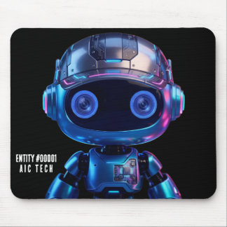 Cyberpunk AI Roboter-Mauspad #00001 | AIC Tech Mousepad