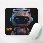 Cyberpunk-AI-Roboter-Mauspad #00005 | AIC Rustyx Mousepad (Mit Mouse)