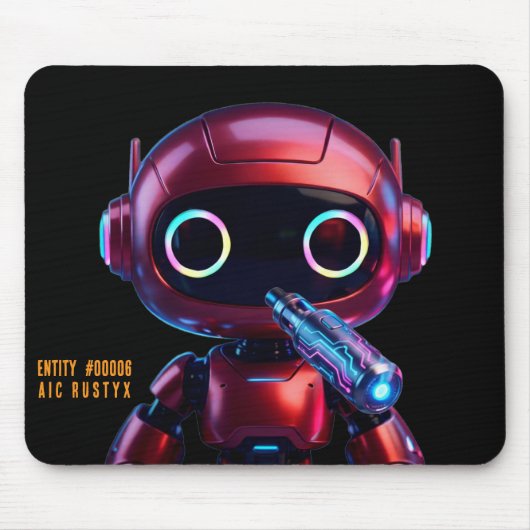 Cyberpunk-AI-Roboter-Mauspad #00006 | AIC Rustyx Mousepad (Vorne)
