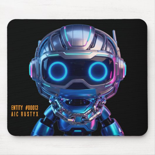 Cyberpunk-AI-Roboter-Mauspad #00013 | AIC Rustyx Mousepad (Vorne)