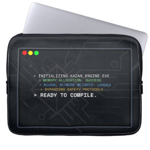 Cyberpunk-AI-Terminal-Bootsequenz-Laptop-Hülle Laptopschutzhülle