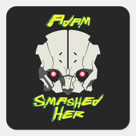 Cyberpunk-Animateure Quadratischer Aufkleber (Vorderseite)