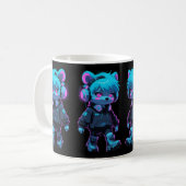 Cyberpunk Anime Bear Kaffeetasse (Vorderseite Links)