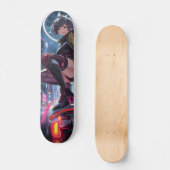 Cyberpunk Anime Girl Skateboard Deck Japan (Vorderseite)