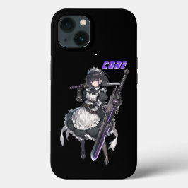 Cyberpunk Anime Maid Girl with Weapon Case-Mate iPhone Hülle