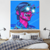 Cyberpunk, Anime, Manga, Säure, Cyber, Kunst, Leinwanddruck (Insitu (Schlafzimmer))