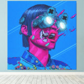 Cyberpunk, Anime, Manga, Säure, Cyber, Kunst, Leinwanddruck (Insitu (Holzboden))