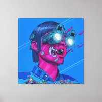 Cyberpunk, Anime, Manga, Säure, Cyber, Kunst,