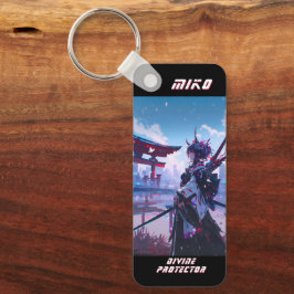 Cyberpunk Anime Miko Japanese Torii Custom Name Schlüsselanhänger
