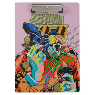 Cyberpunk, Animes, Manga, Säure, Cyber, Kunst, Klemmbrett