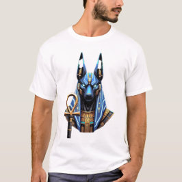 Cyberpunk Anubis - Neon Egyptian God of the Afterl T-Shirt
