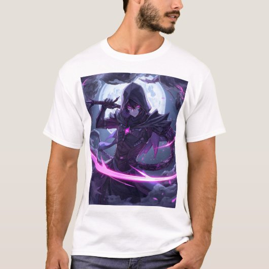 Cyberpunk Assassin Moon T-Shirt (Vorderseite)