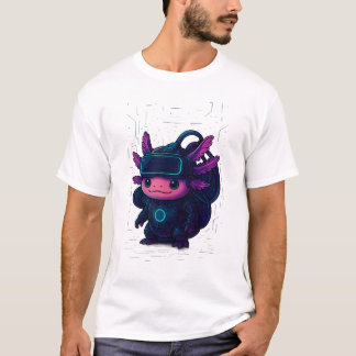 Cyberpunk Axolotl T - Shirt - Futuristischer Neons