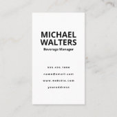 Cyberpunk-Bar | Grosser Schriftart Visitenkarte (Rückseite)