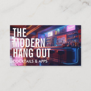 Cyberpunk-Bar Grosser Schriftart Visitenkarte