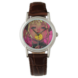 Cyberpunk Bitcoin Waifu Crypto Anime Watch Armbanduhr