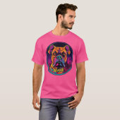 Cyberpunk Boxer Futuristic Boxer Dog T-Shirt (Vorne ganz)