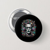 Cyberpunk-Braut Frankensteins Button (Vorne & Hinten)