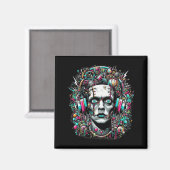 Cyberpunk-Braut Frankensteins Magnet (Vorderseite/Rückseite)