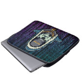 Cyberpunk Bulldog Hacker Hülle Laptopschutzhülle (Vorne Knopf)