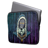 Cyberpunk Bulldog Hacker Hülle Laptopschutzhülle (Vorderseite Links)