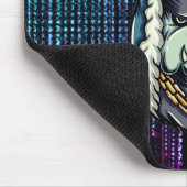 Cyberpunk Bulldog Neon Mouse Pad Mousepad (Ecke)