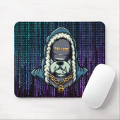 Cyberpunk Bulldog Neon Mouse Pad Mousepad (Mit Mouse)