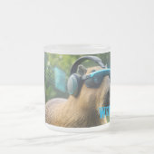 Cyberpunk Capybara VR-Brille Sci-Fi-Kaffeetasse Mattglastasse (Mittel)