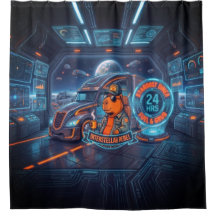 Cyberpunk Capybara Weltraum-LKW-Fahrer Neon-Kunst-