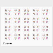 Cyberpunk Cat Doodle Style 4 Pack Sticker (Blatt)