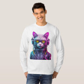 Cyberpunk Cat Warrior T-Shirt (Vorne ganz)