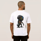 Cyberpunk Chameleon DJ Futuristic Art T-Shirt (Schwarz voll)