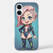 Cyberpunk Chibi Girl Case-Mate iPhone Hülle (Rückseite)
