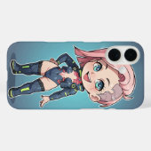 Cyberpunk Chibi Girl Case-Mate iPhone Hülle (Rückseite (Horizontal))