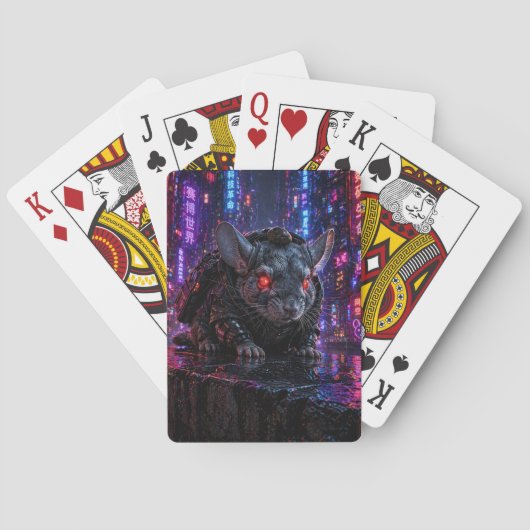 Cyberpunk-Chinchilla Spielkarten (Rückseite)
