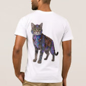 Cyberpunk Circuit Cat – Neon Tech Beast T-Shirt (Rückseite)