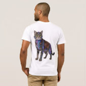 Cyberpunk Circuit Cat – Neon Tech Beast T-Shirt (Schwarz voll)