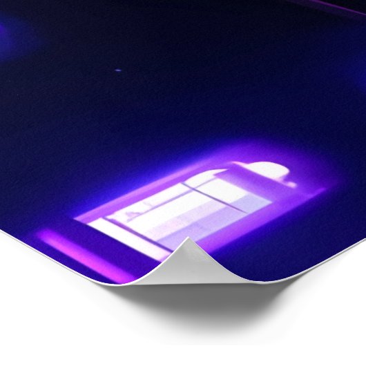 Cyberpunk City AI Art Poster (Ecke)