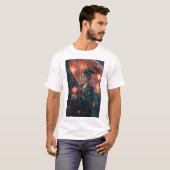 Cyberpunk City Chinese Dragon T - Shirt (Vorne ganz)