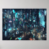 Cyberpunk City Future Poster (Vorne)